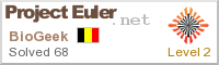 Project Euler profile: Solved 68, Level 2